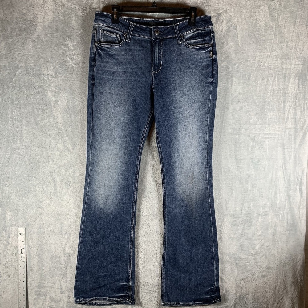 Silver Jeans Women's Suki Bootcut 31 x 33 Whiskering Thick stitch Y2K
